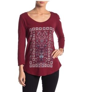 Lucky Brand Mix Floral Print Tee